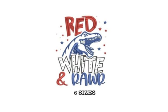 Dinosaur 4th: A Unique Twist on Independence Day Embroidery