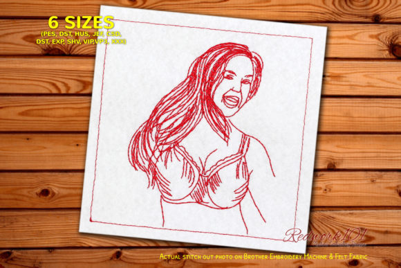 Girl Wearing a Sports Bra: A Sweet Redwork Review