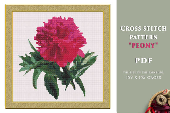 Review: Cross Stitch Pattern Peony for Boutique Sweatshirts