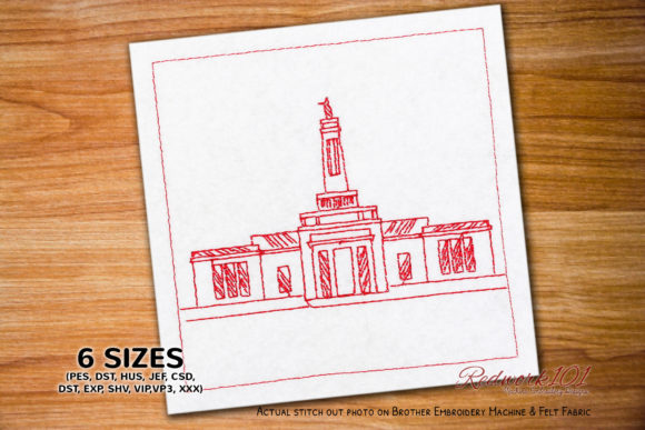 Review: Indianapolis Indiana Temple Redwork Design